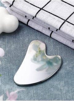 MOSH Stainless Steel Gua Sha Tool Facial Gua Sha Tool Tighten Skin Care Tools Massage Beauty Tool for Body Eyes Neck Massager with Travel Pouch (Heart model)  - Image 3