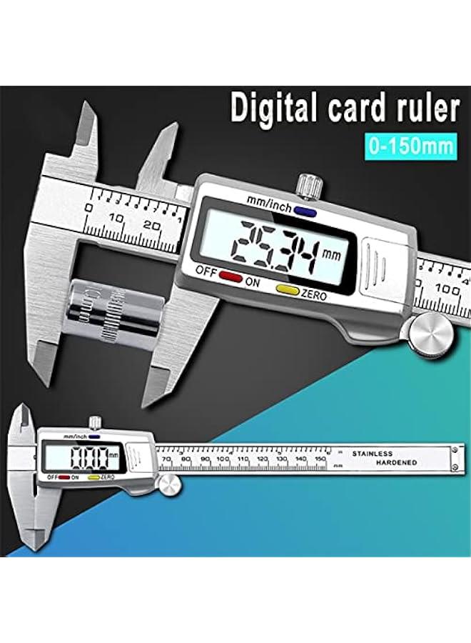بي دبليو اس جاي اداة قياس دقيقة ار فارير مقاس 6 اش 150 ملم، قياس العمق الداخلي الخارجي، ماسة للاستخدام اليومي والاحترافي، 0.001 اش 0.02 ملم ستالس ستيل - Image 2