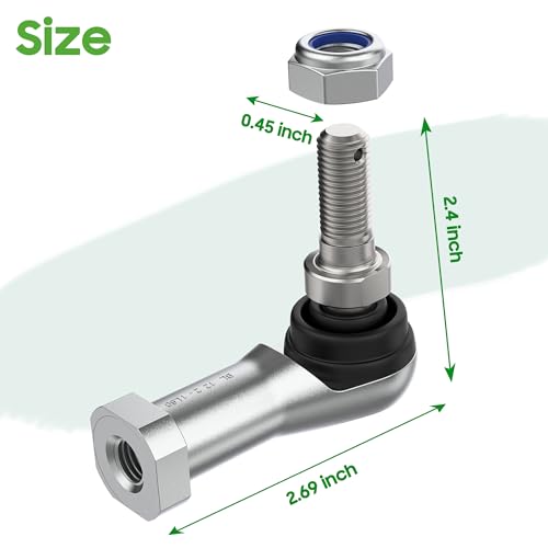 10L0L Outer Tie Rod End for Yamaha G22, G27, G29 Drive Gas and Electric Golf Cart 2003-Up, 2 Packs Ball Joint Kit, Replace OEM JU0-F3841-00, JU0-F3841-00-00 - Image 3