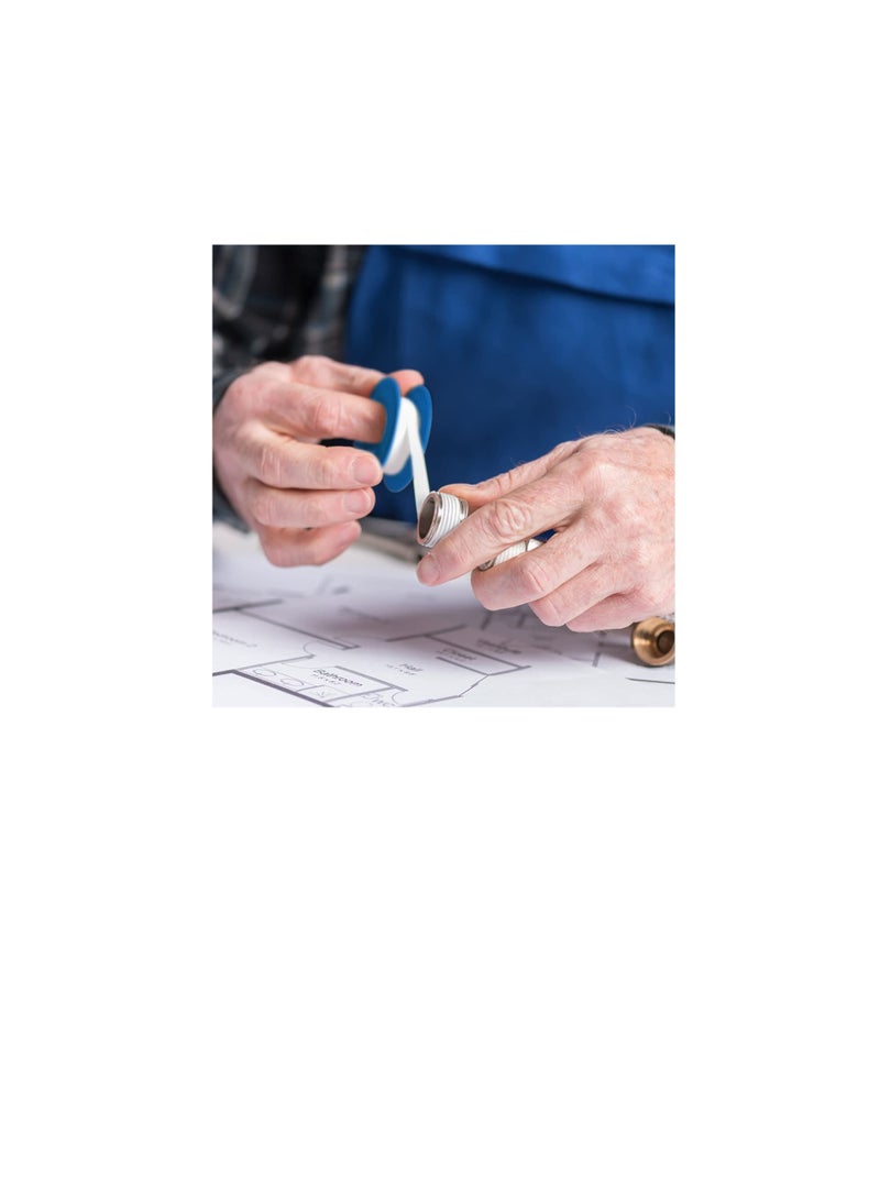 ROBUSTLINE Robustline Thread Sealing Teflon Tape with 0.25g/cm2 Density, 0.9MM x 12MTR PTFE for Pipe Fittings and Fixing Water Leak (12 MTRS) (10) - Image 3