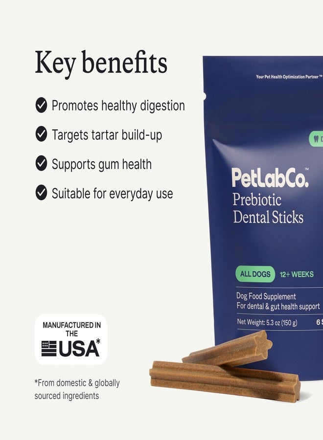 PetLab Co. Dental Sticks - Dog Dental Chews -Target Plaque & Tartar Build-Up at The Source - Designed to Maintain Your Dog’s Oral Health, Keep Breath Fresh and Provide Digestive Help (6 Sticks) - Image 3