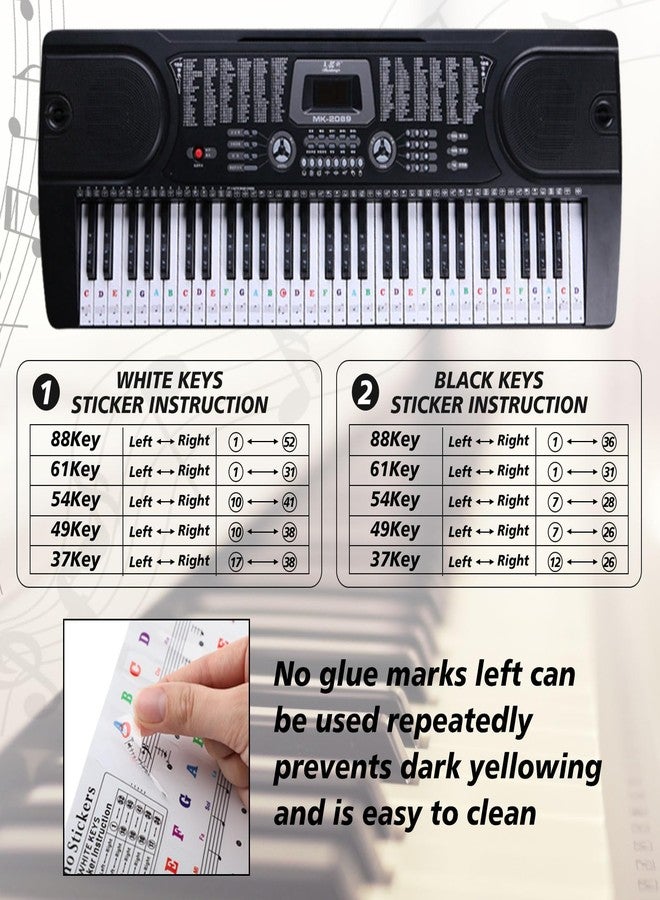 Feifeiya Music Sheet Stand, Music Rest Compatible with Yamaha PSR/YPT/KB/P Series, Keyboard Score Stand Set Includes 4 Book Clip, Piano Keyboard Stickers for 37-88 Key Models - Image 4