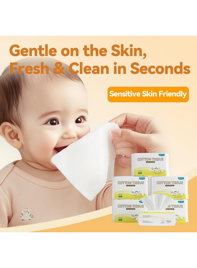 Winner 100% USDA Biobased Dry Wipes, Glycerin Infused Cotton Face Towels, Ultra Soft, Hypoallergenic, Baby Necessities for Diaper Changes, Meals, and On-the-go Cleanup, 600 Count, Pack of 6 - Image 5