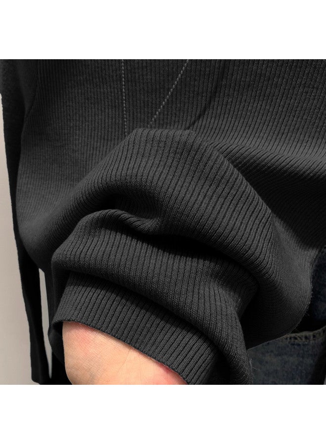 Modal Textured Round Neck French Style Waist-Cinching Slim-Fit Slimming Long Sleeve Knitted Sweater Women Early Autumn Base Layer - Image 4