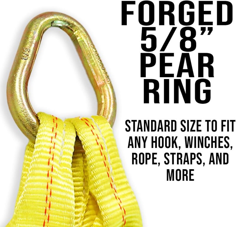 Boxer Tow Straps V Bridle 3” x 24” with J Hooks - Recovery V Strap, Towing Capacity 16,200lbs - Image 4