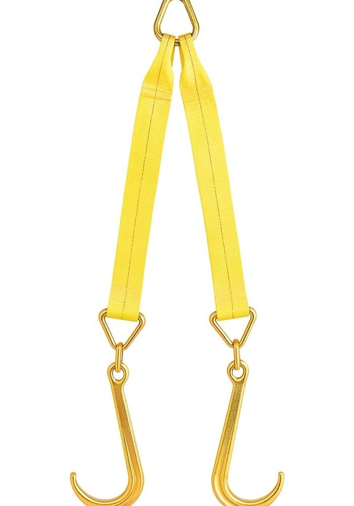 Boxer Tow Straps V Bridle 3” x 24” with J Hooks - Recovery V Strap, Towing Capacity 16,200lbs - Image 1