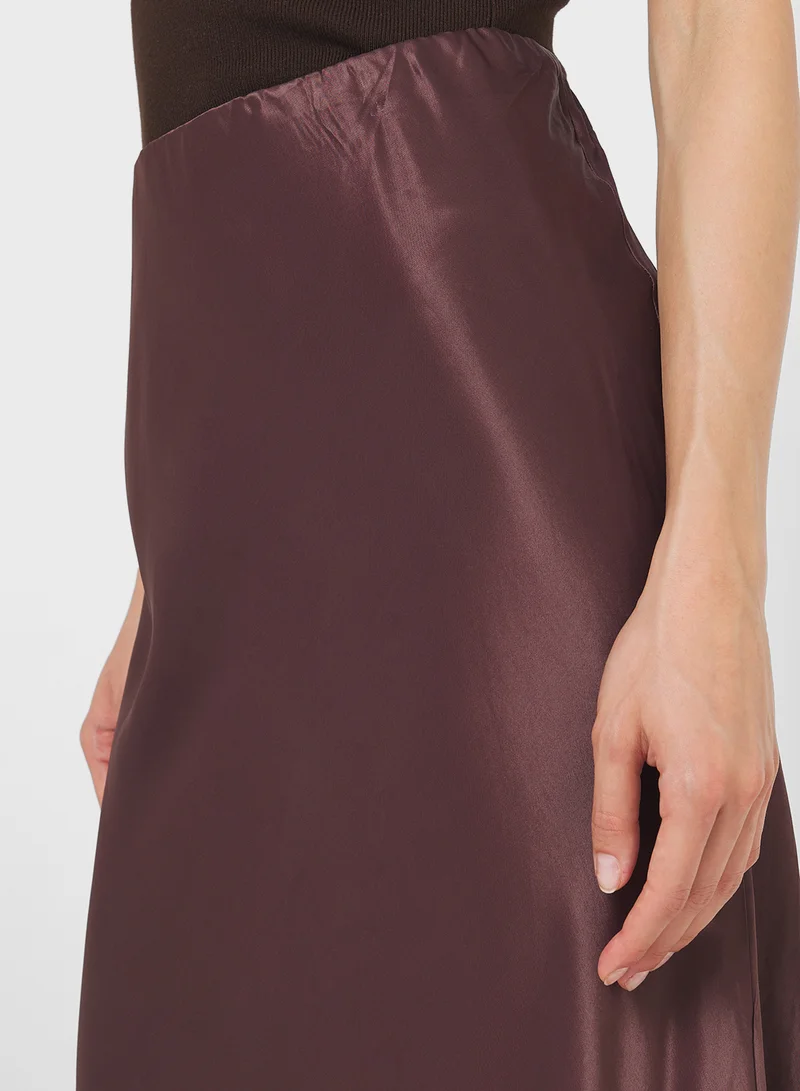 FYOR Women's Long Brown Skirt
