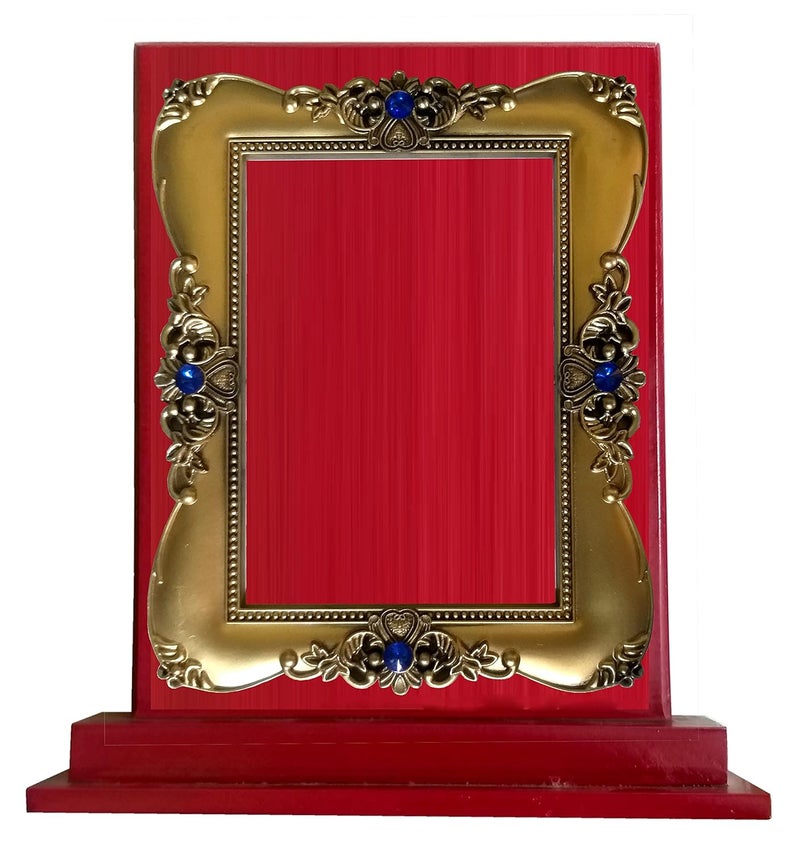 Be Win Wooden Red Rectangular Designed Fiber Stone Frame Momento for Sports Event, Functions & Other Events - Image 1