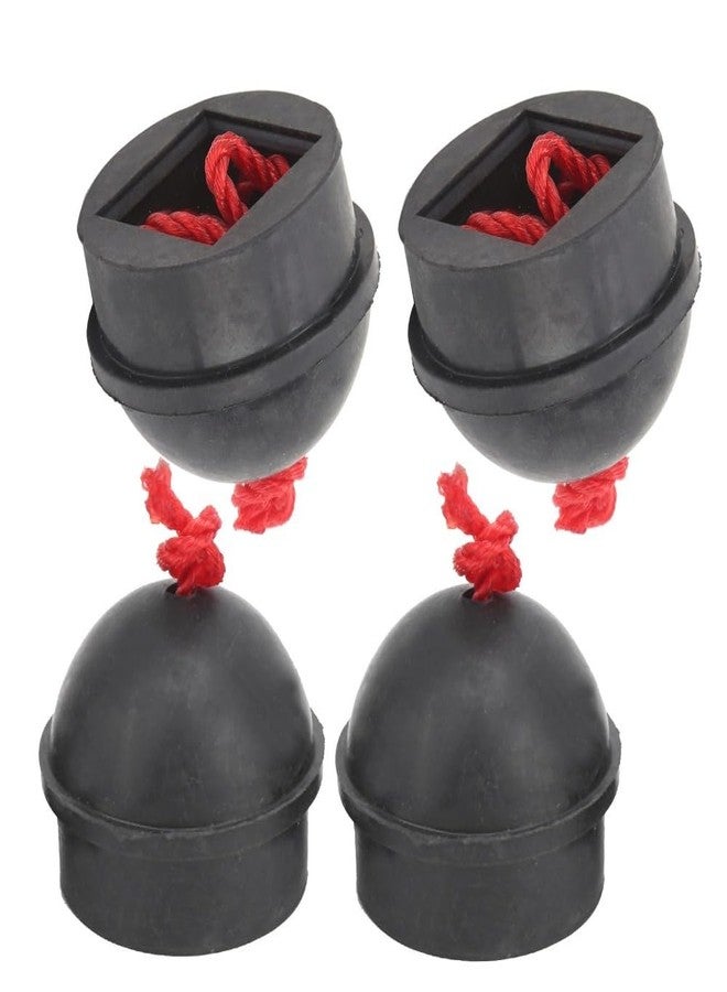 Chiffonade 4pcs Cue Chalk Holder with Cord, Rubber Pocket Billiard Pool Chalk Holders 1.57 x 1.38 x 1.57in for Cue Tip Chalk Accessory(Black) - Image 1