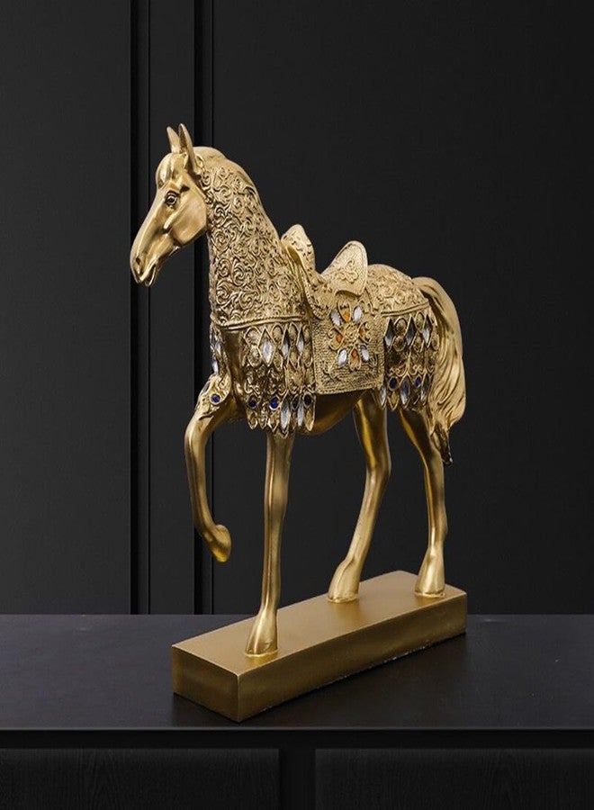 FUNSXBUG Chinese Feng Shui Horse Statue Sculpture Figurines Home Office Decoration Tabletop Decor Ornaments for Wealth and Success Good Lucky Gifts - Image 3