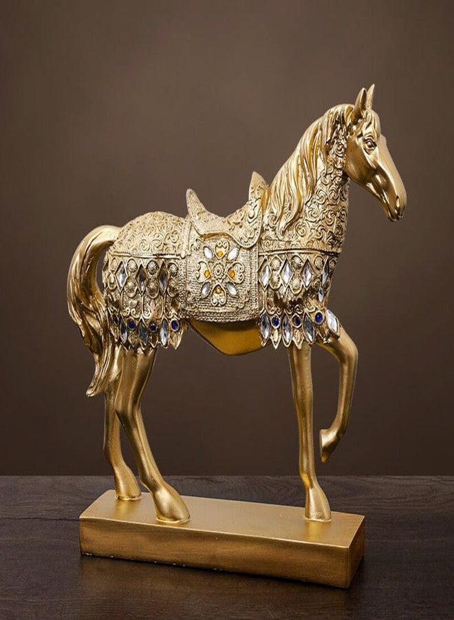 FUNSXBUG Chinese Feng Shui Horse Statue Sculpture Figurines Home Office Decoration Tabletop Decor Ornaments for Wealth and Success Good Lucky Gifts - Image 1