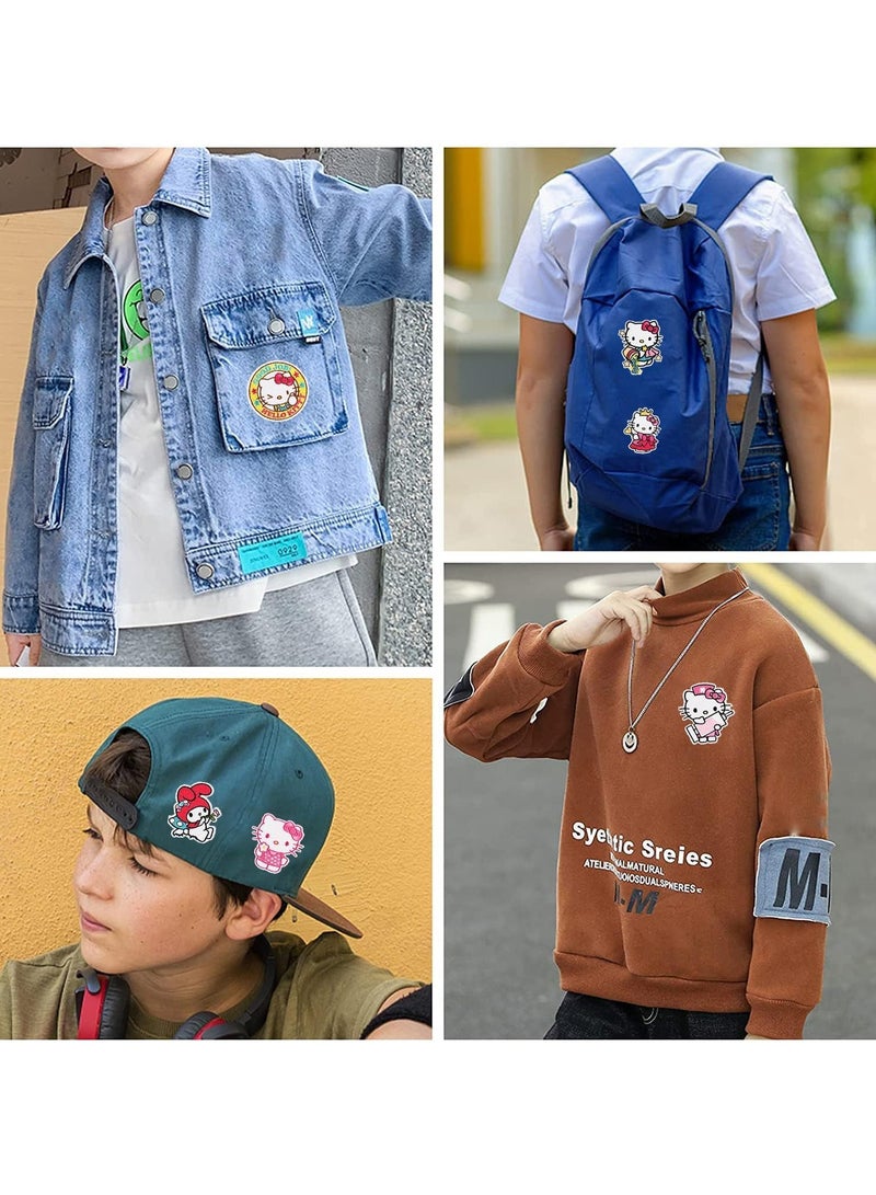 SYOSI Iron on Patches, 15 PCS Embroidered Iron On Patches DIY Accessories, Sew On Iron on Patches Fabric Repair Patches Cartoon Sonic Patches for Kids Adult Clothes Jeans Jackets Hats Shoes Backpacks - Image 4