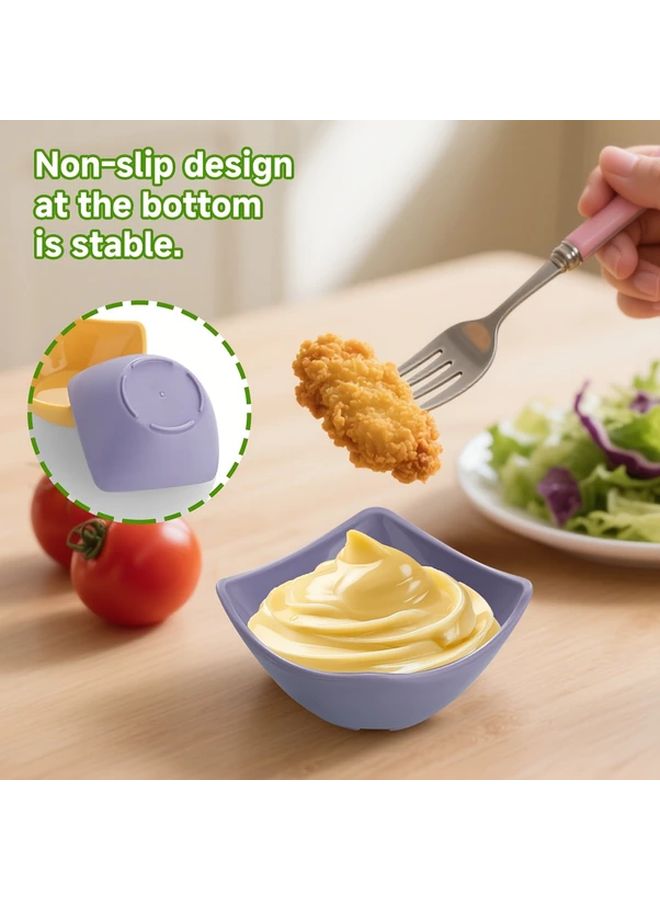 2 Pcs Orange Snack Plates For Party Dessert Compact Sturdy Reusable Multipurpose Serving Dishes - Image 5