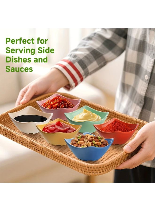 2 Pcs Orange Snack Plates For Party Dessert Compact Sturdy Reusable Multipurpose Serving Dishes - Image 3
