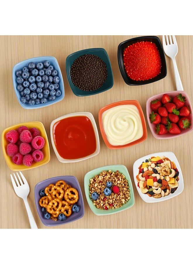 2 Pcs Orange Snack Plates For Party Dessert Compact Sturdy Reusable Multipurpose Serving Dishes - Image 4