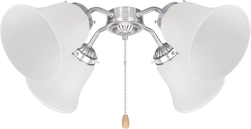 Aspen Creative 23046-4A Transitional Style Bell Shaped Frosted Shade, 2-1/8" Fitter Size, 4-3/4" Height x 4-3/4" Diameter, 4 Pack REPLACEMENT GLASS - Image 3