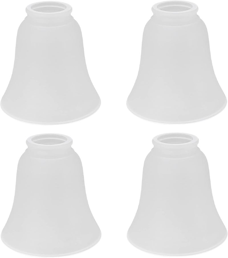 Aspen Creative 23046-4A Transitional Style Bell Shaped Frosted Shade, 2-1/8" Fitter Size, 4-3/4" Height x 4-3/4" Diameter, 4 Pack REPLACEMENT GLASS - Image 1