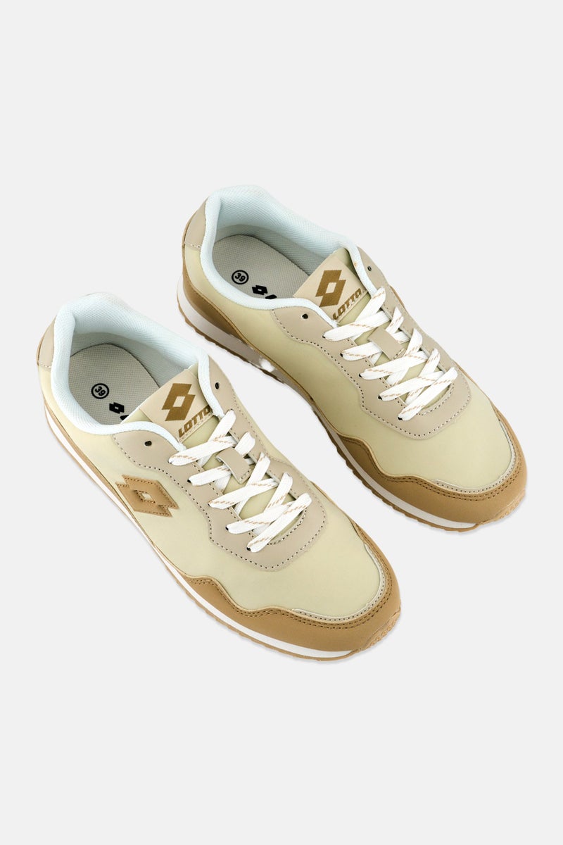 LOTTO Women Lace Up Outdoor Shoes, Beige - Image 4