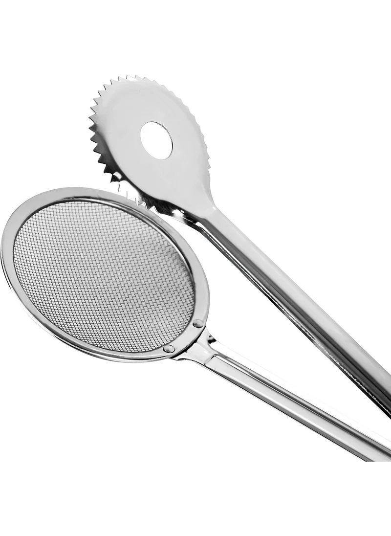 نهر Plain Strainer Frying Tongs