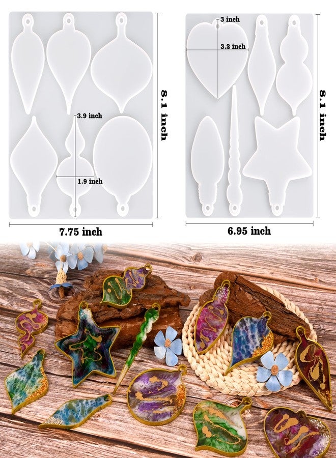 Actvty Silicone Molds - 2 Pcs Christmas Ornaments & Pendant Molds for Epoxy Resin DIY Crafts & Jewelry Xmas Decor Gift - Image 3
