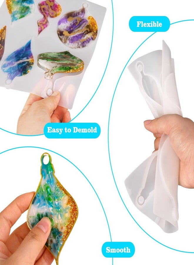 Actvty Silicone Molds - 2 Pcs Christmas Ornaments & Pendant Molds for Epoxy Resin DIY Crafts & Jewelry Xmas Decor Gift - Image 2
