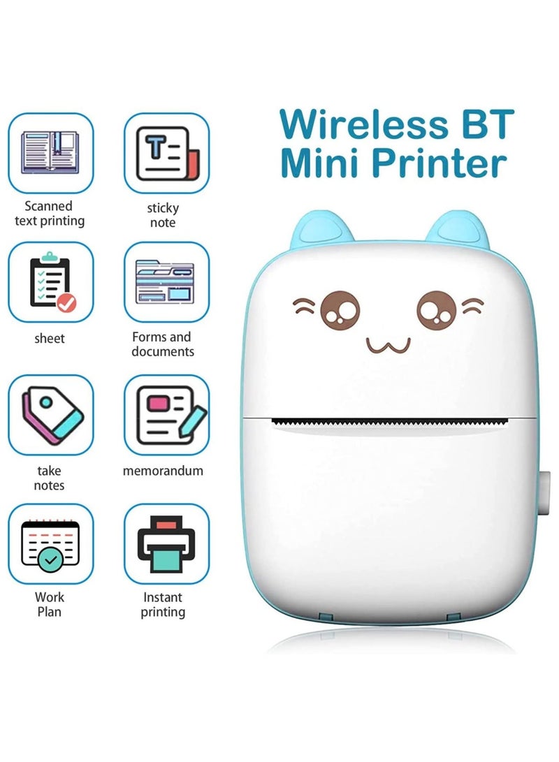 Rechargeable Bluetooth Mini Photo & Label Printer  Includes 13 Rolls of Paper for Android & iOS - Image 2