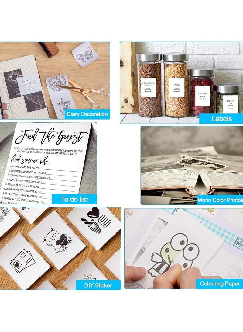 Rechargeable Bluetooth Mini Photo & Label Printer  Includes 13 Rolls of Paper for Android & iOS - Image 5