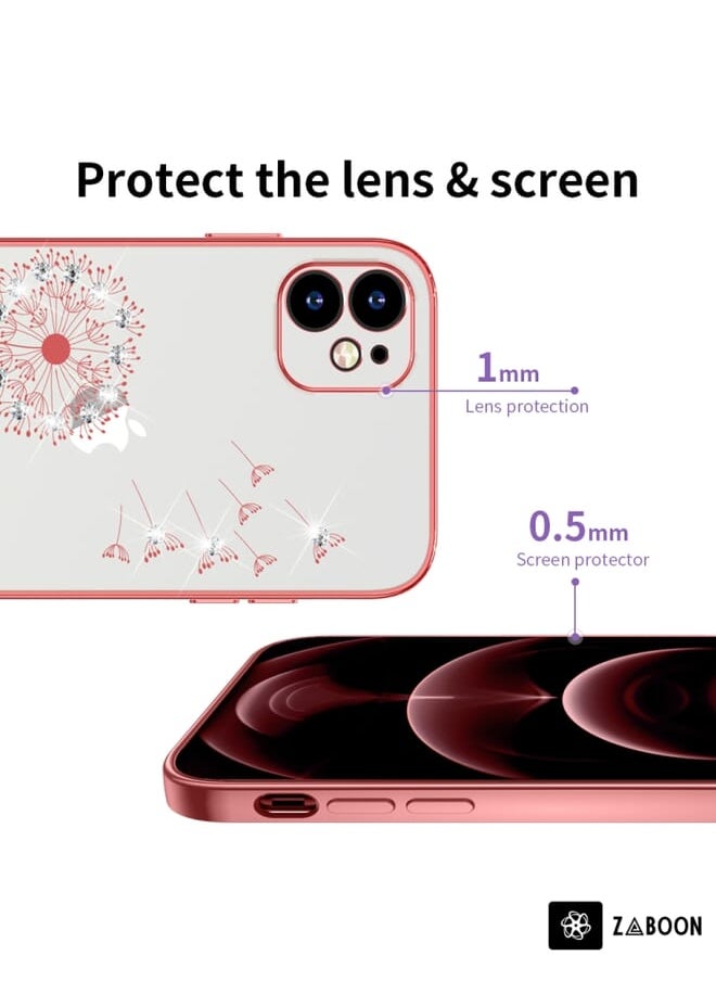 Green Tiger - For iPhone 11 Pro Max Ultra-thin Electroplating Dandelion Pattern Protective Case (Rose Gold) - Image 1