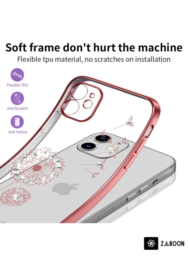 Green Tiger - For iPhone 11 Pro Max Ultra-thin Electroplating Dandelion Pattern Protective Case (Rose Gold) - Image 1
