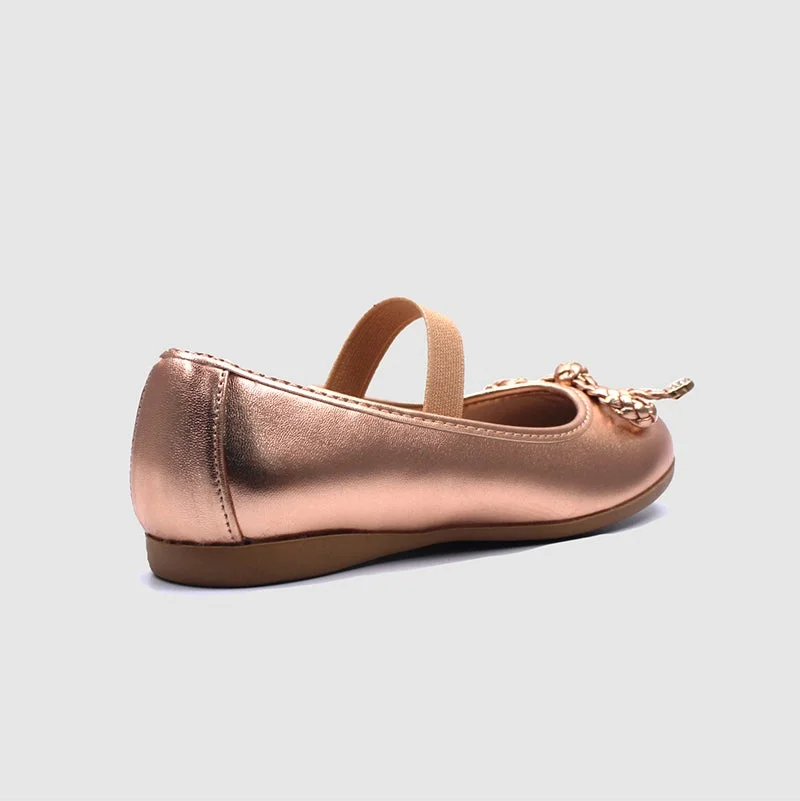 D'Daniela D' Daniela - Metallic Braided Bow Flats