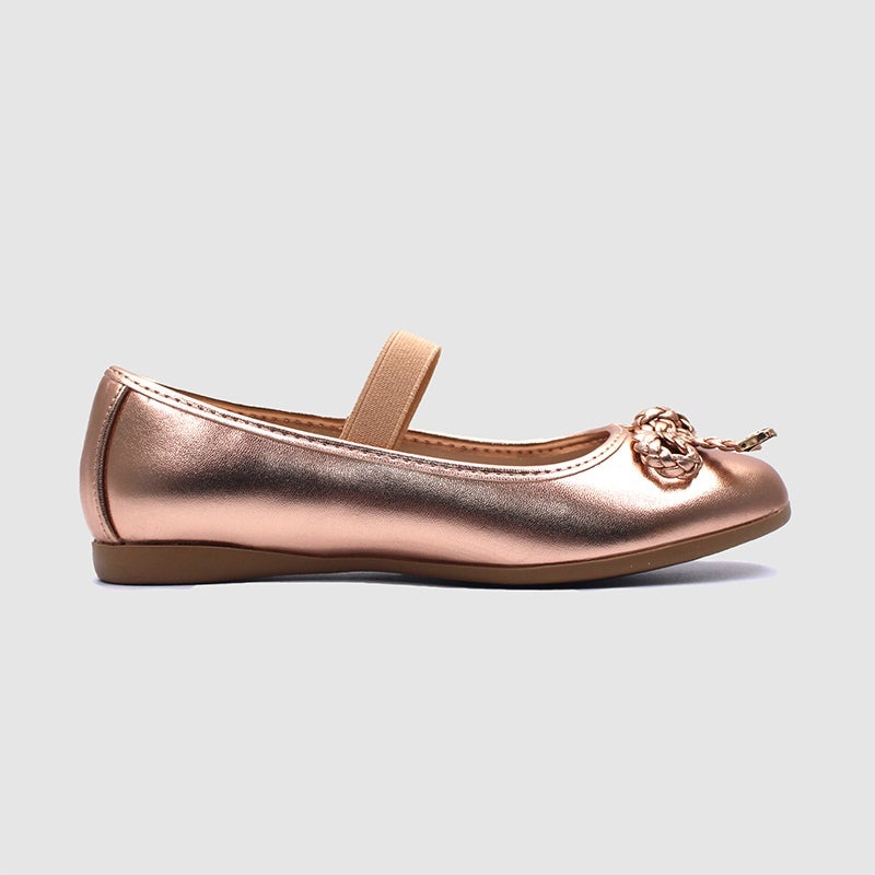 D'Daniela D' Daniela - Metallic Braided Bow Flats - Image 1