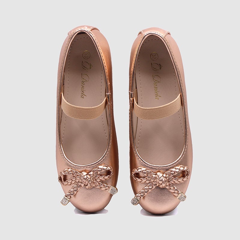 D'Daniela D' Daniela - Metallic Braided Bow Flats - Image 3