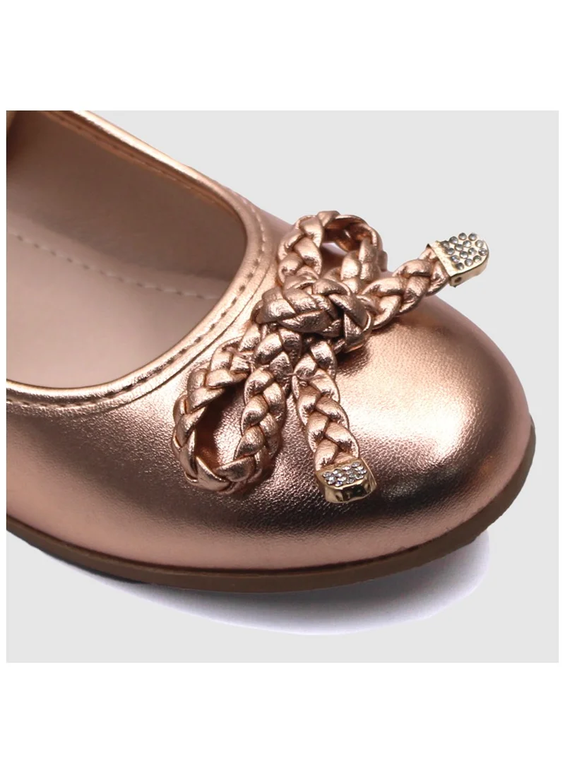 D'Daniela D' Daniela - Metallic Braided Bow Flats