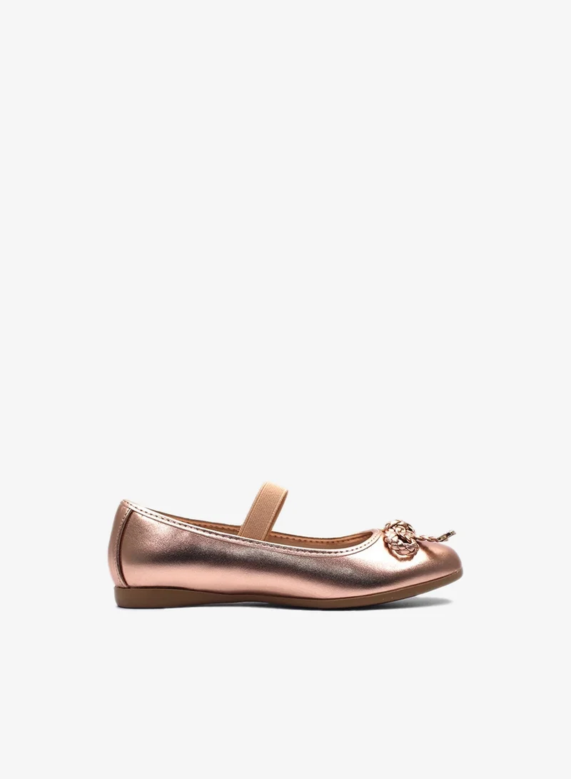 D'Daniela D' Daniela - Metallic Braided Bow Flats