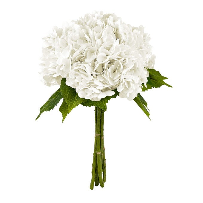 21IN WHITE ARTIFICIAL HYDRANGEA FLOWERS 5 PCS REAL TOUCH 3D PRINT LATEX FLOWERS FOR WEDDING CENTERPIECES BOUQUETS DIY FLORAL DECOR HOME DECORATION WITH STEMS