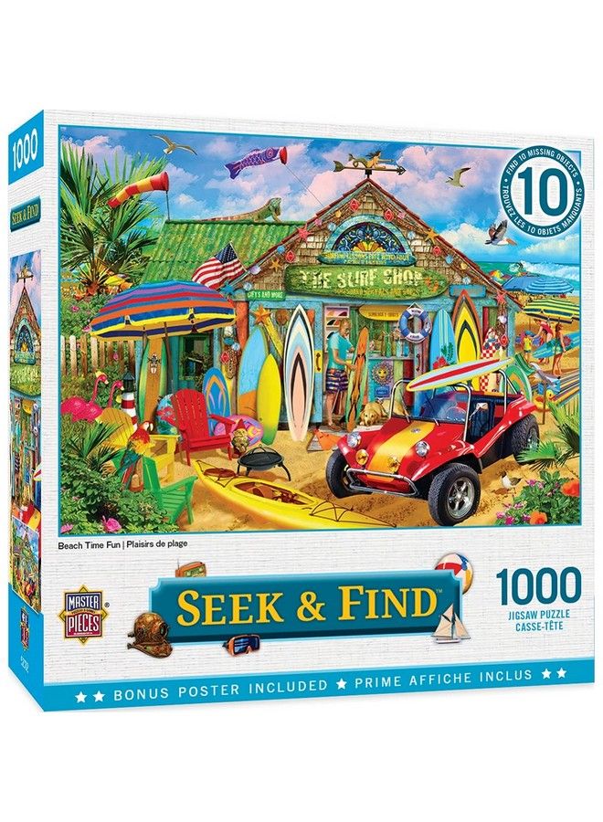 MasterPieces 1000 Piece Seek & Find Jigsaw Puzzle For Adults Family Or Kids Beach Time Fun 19.25"X26.75" - Image 4