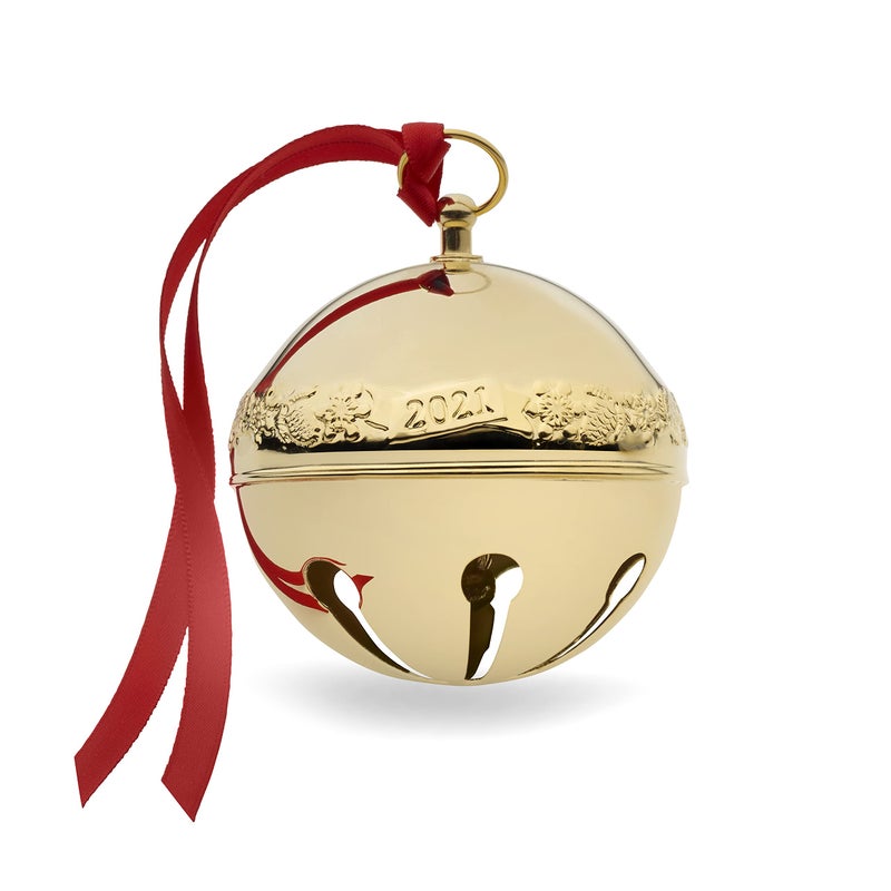 Wallace 32nd Edition 2021 Gold Plated Sleigh Bell Ornament  Gold Christmas - Image 1
