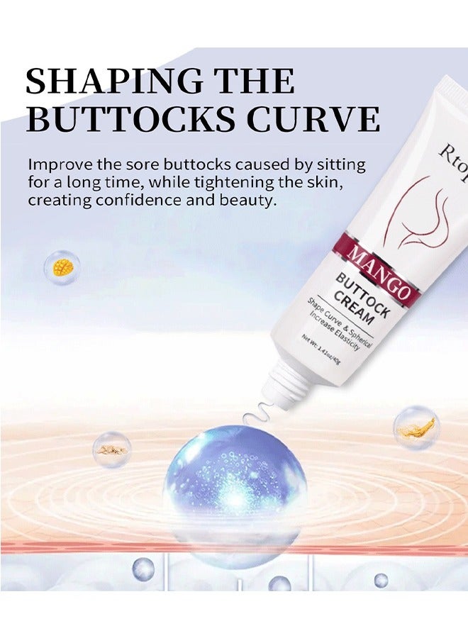 RtopR Mango Massage Buttock Cream 40G, Natural Plant Essence Can Deeply Moisturize, Relieve The Pain Of Sitting Buttocks, Tighten And Lift The Skin, And Shape The Ideal Curve Button Cream - Image 4