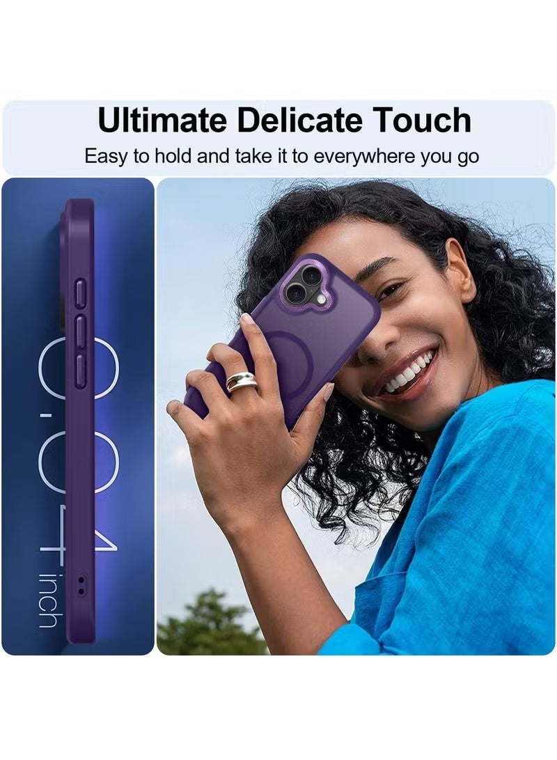TIGER Apple iPhone 17 5G 2025 Case – Slim Hard Silicone Hybrid Translucent Cover with Magnetic MagSafe Compatibility | Stylish Eggplant Purple Finish | Shockproof, Scratch-Resistant & Lightweight Design | Hybrid Protection with Sleek Profile – Model MCMPMN - Image 3