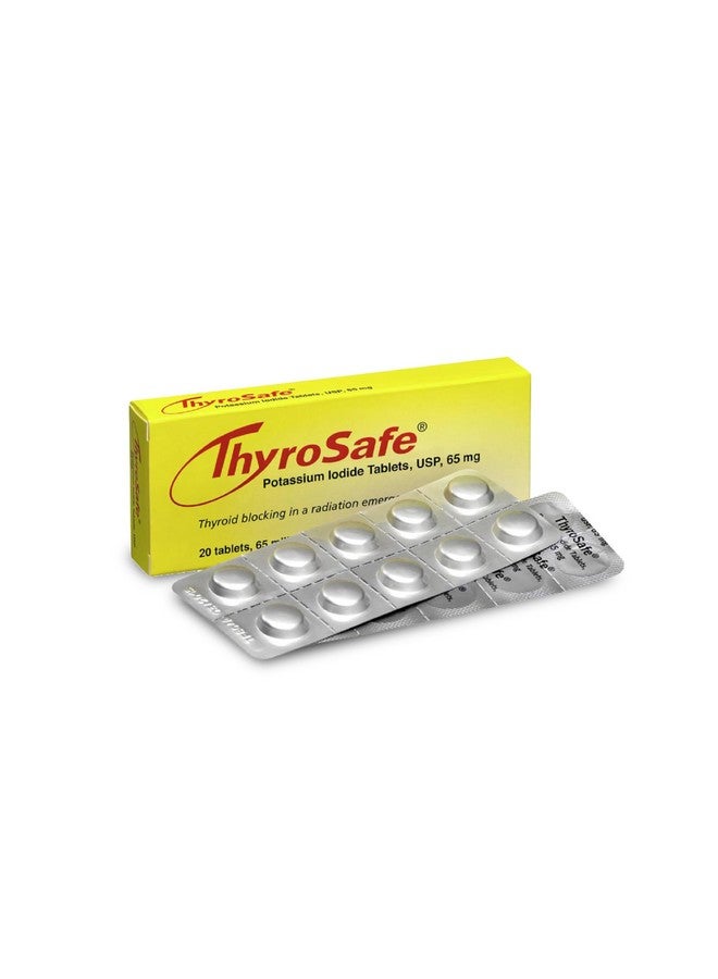 ThyroSafe 65mg Potassium Iodide Tablets (20 Pack) - Protects Your Thyroid from Nuclear Radiation Exposure - Image 1