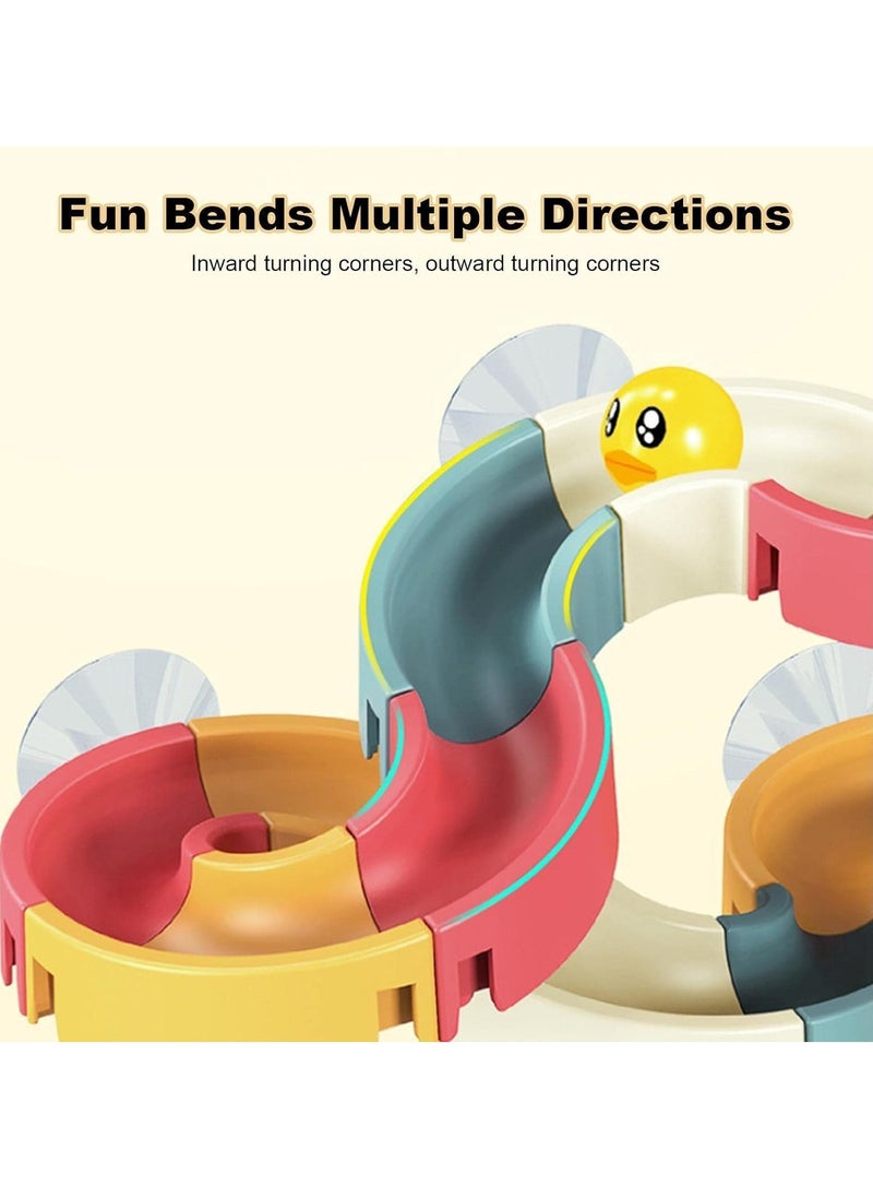 DMG TECH Baby Bath Toys, 48 PCS Water Slide Toy Track with Suction Cup, Water Toys for Bathtub,Floating Squirting Toys, Diy Bath Toys for Toddlers 2-5 Years Old Boys Girls  - Image 2