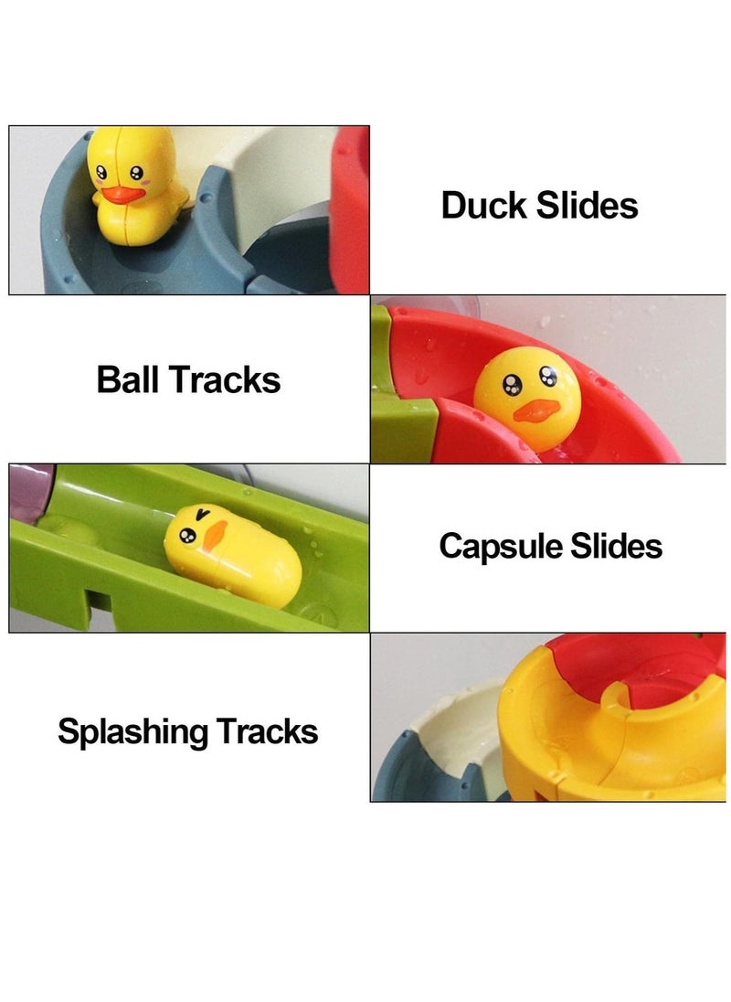 DMG TECH Baby Bath Toys, 48 PCS Water Slide Toy Track with Suction Cup, Water Toys for Bathtub,Floating Squirting Toys, Diy Bath Toys for Toddlers 2-5 Years Old Boys Girls  - Image 5