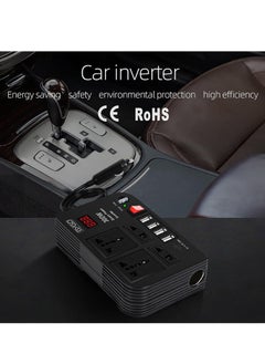 ماركة غير محددة NEW 300W Car Inverter, 12V to 220V Power Converter with 4 USB Ports, Universal Socket, Notebook Charging, Car Cigarette Lighter Adapter  - Image 2
