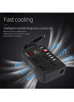 ماركة غير محددة NEW 300W Car Inverter, 12V to 220V Power Converter with 4 USB Ports, Universal Socket, Notebook Charging, Car Cigarette Lighter Adapter  - Image 4