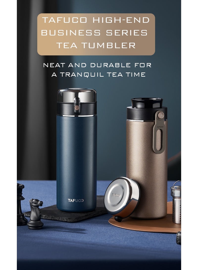 Tafuco Japanese Premium Quality Stainless Steel Water bottle- Thermos Bottle with tea infuser, Perfect Gift for Him and Her - 750ml – Brown Color - Image 2