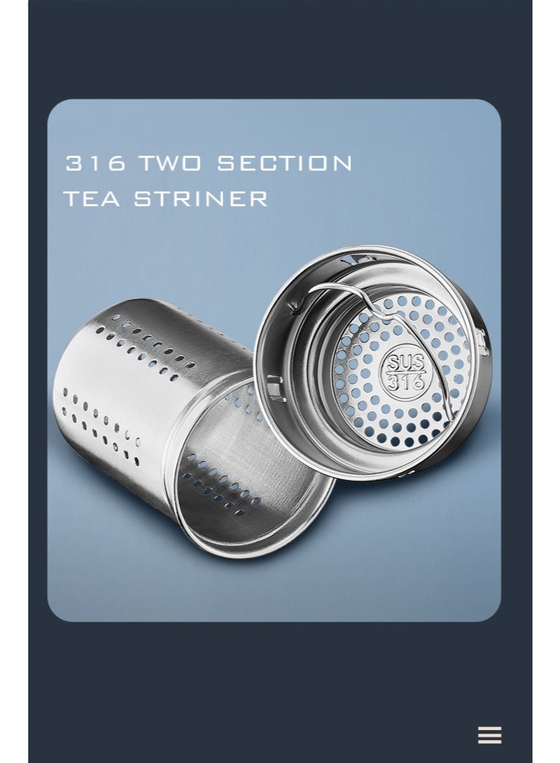 Tafuco Japanese Premium Quality Stainless Steel Water bottle- Thermos Bottle with tea infuser, Perfect Gift for Him and Her - 750ml – Brown Color - Image 3