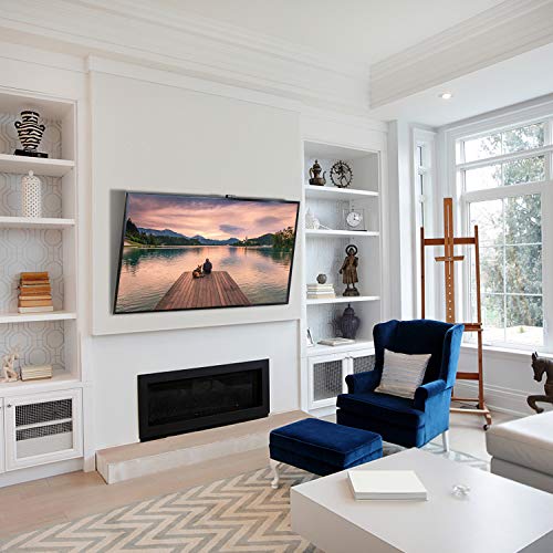 PERLESMITH حامل تلفاز حائط قابل للإمالة من PERLESMITH بروفايل منخفض لمعظم شاشات LED LCD OLED، بلازما بحجم 23-60 بوصة مع VESA 400x400mm وزن يصل إلى 115 رطل، يناسب دعامات خشبية 16 بوصة - Image 2