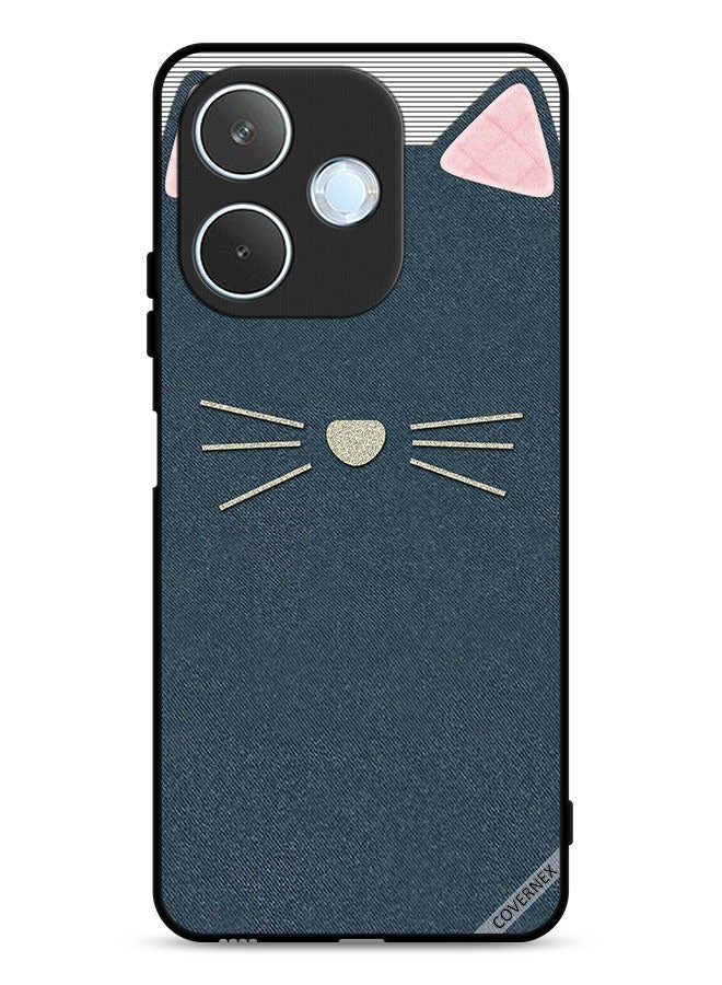Covernex Oppo A5 Pro Protective Case Cover Cat Art Leather Pattern - Image 1