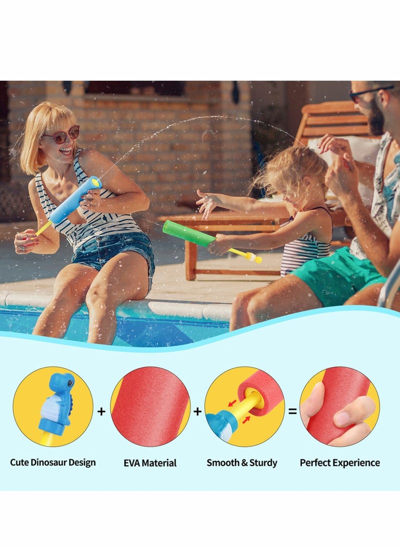 KASTWAVE Water Squirt Gun for Kids, 8 Pack Dinosaur Foam Waters Blaster, 35 ft Range Pool Squirter Soaker, Toddler Shooter Summer Outdoor Backyard Beach Party - Image 2