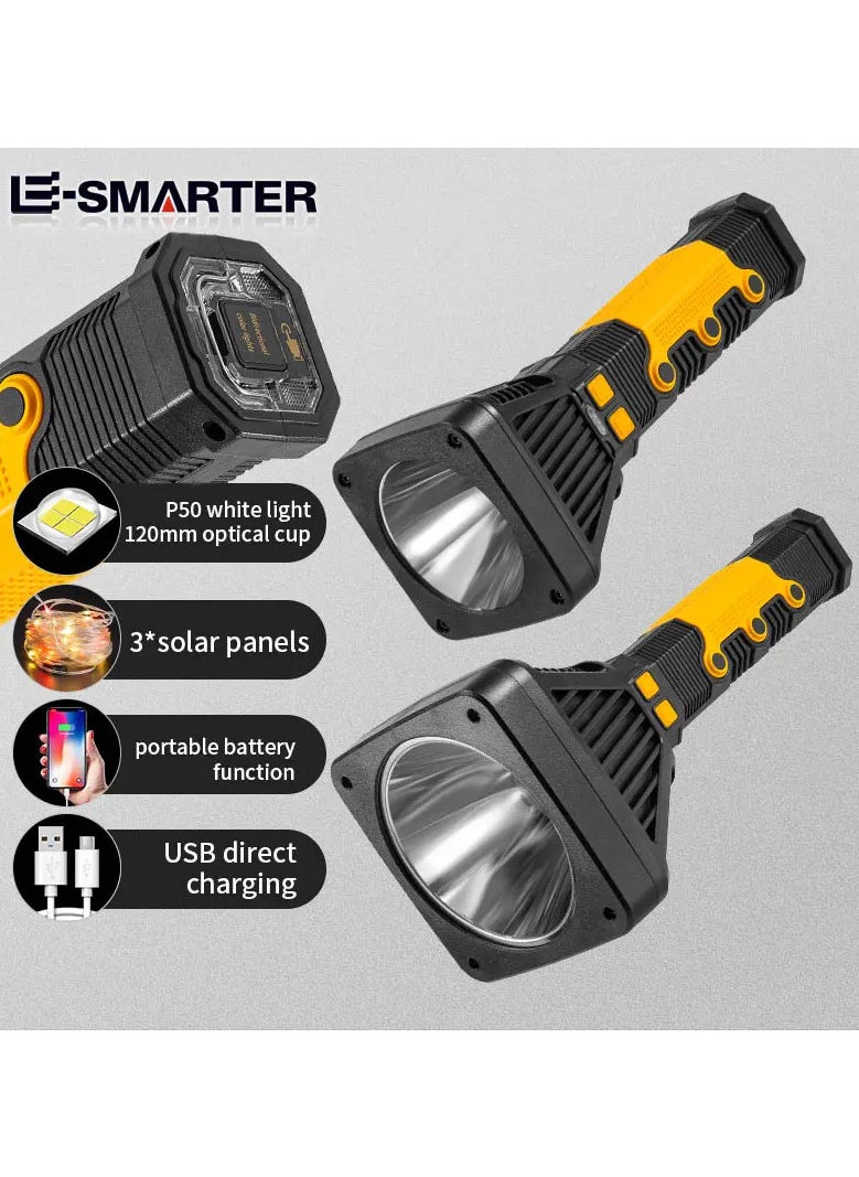 Generic 1200-5000 Lumen Hand Led Torch Xml T6/P50/P70 Waterproof Zoomable Linterna Laser Solar Flashlight  - Image 3